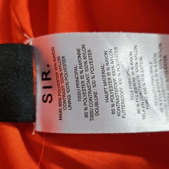 SIR Poppy Tangerine Contoured Sexy Mini Dress With Lace Detail, RTR, Size 2 - Picture 7 of 7